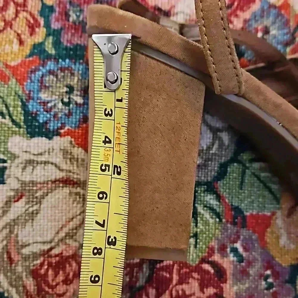 Vintage 7 Eight Cozycore Peep Toe Platform Heels Sz 8 - Picture 4 of 6